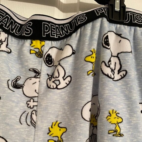 SNOOPY AND WOODSTOCK LOUNGE PANTS SLEEP PANTS - EUC - XL - Picture 2 of 7
